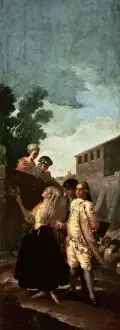 Lucientes Prints: The Military Man and the Lady, 1779, by Francisco de Goya