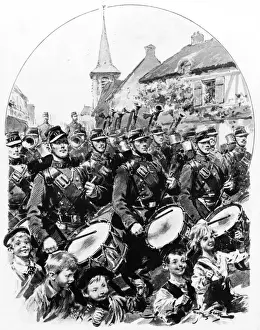Marches Prints: Military music: a French band, 1905