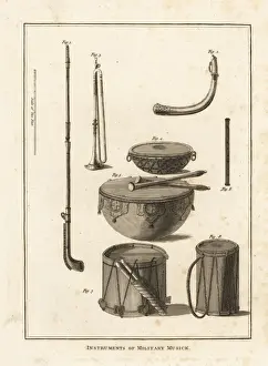 Respecting Prints: Military musical instruments: trumpet, horn