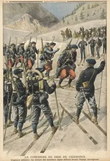 Chamonix Prints: Military Skiers / 1908