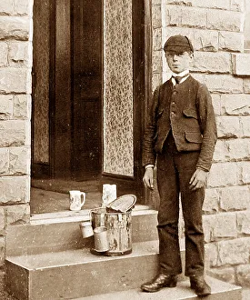 Milk delivery boy in Bradford