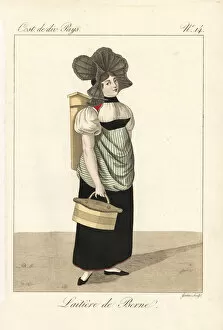 Pail Gallery: Milkmaid of Bern, Switzerland, 19th century