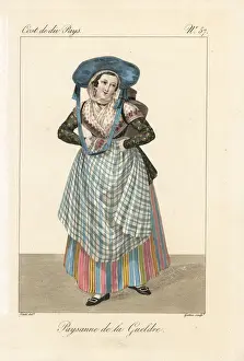 Fichu Prints: Milkmaid of Gelderland, Netherlands, 19th century