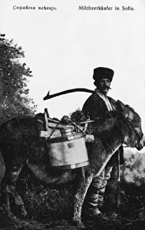 Yolk Prints: Milkman with his Donkey - Sofia, Bulgaria