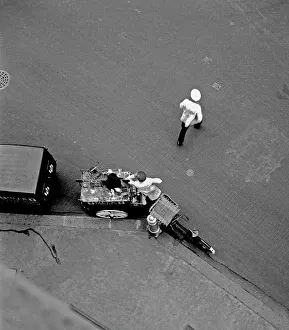 Milkmen in Charlotte Street, London