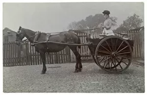 Poses Collection: Milkwoman in Cart Photo