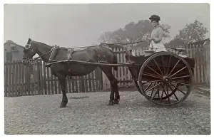 Photographer Prints: Milkwoman in Cart Photo