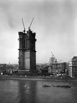 Skyscrapers Prints: Millbank Tower under construction, London SW1