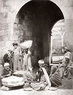 Milling grain, Cairo, Egypt, c.1880 s