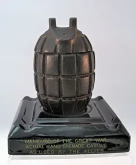 Actual Prints: Mills hand grenade made as an ink stand