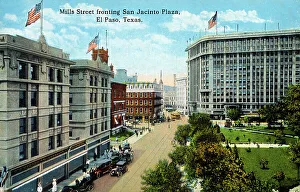Mills Street fronting San Jacinto Plaza, El Paso, Texas, USA