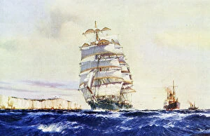 Clipper Collection: Miltiades, British clipper, painting by Jack Spurling