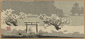 Mimeguri Shrine in snow
