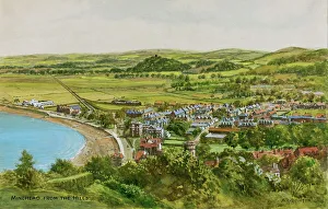 Minehead Prints: Minehead, Somerset, viewed from the hills