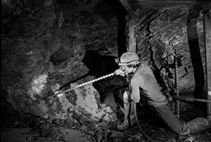 Images Dated 26th March 2019: Miner at coal face -1