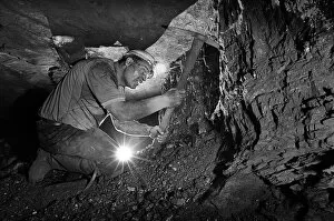 Images Dated 26th March 2019: Miner at coal face -2