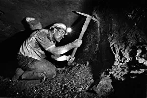 Images Dated 26th March 2019: Miner at coal face -3