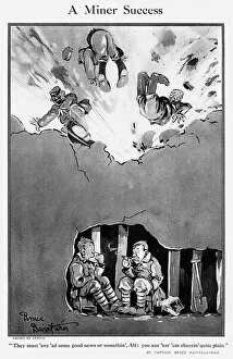 Mining Collection: A Miner Success by Bruce Bairnsfather, WW1 cartoon