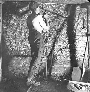Tool Collection: Miner working at the coalface, South Wales