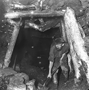 Seam Prints: Miner working in Plas y Coed Level, South Wales