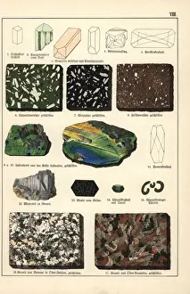 Muscovite Prints: Minerals including amazonite, porphyry, chlorite and granite