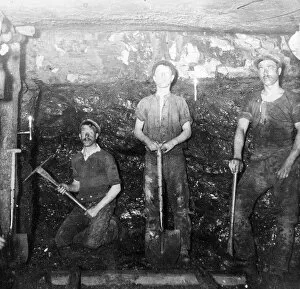 Coal Mining Collection: Miners at Baldwins Clog and Legging Level, South Wales