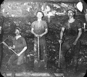 Seam Prints: Miners at Baldwins Clog and Legging Level, South Wales