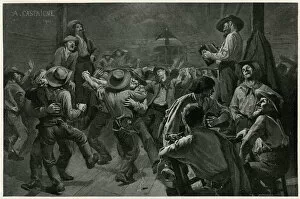 1849 Collection: Miners Dancing Together