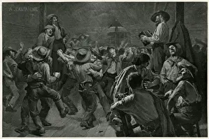 %unrestricted Prints: Miners Dancing Together