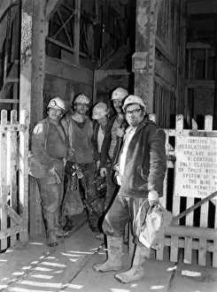 Miners at Geevor Tin Mine, Pendeen, Cornwall