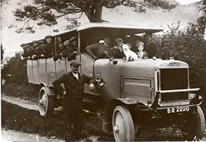 Leyland Prints: Miners outing in a charabanc, South Wales