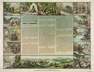 Commandments Prints: The miners pioneer ten commandments of 1849--Scenes when cro