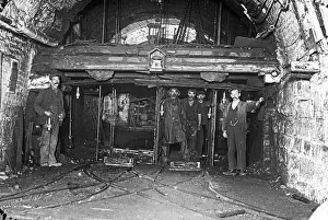 Miners Prints: Miners at the pit bottom, Tirpentwys Colliery, South Wales