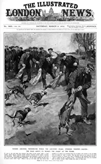 Classes Prints: Miners racing whippets, Illustrated London News front cover