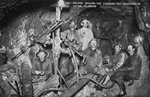 Miners at work, Victor, Colorado, USA