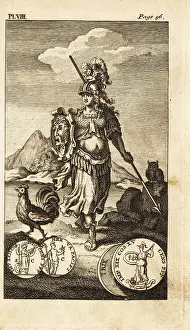 Minerva or Pallas, Roman goddess of wisdom and strategic warfare
