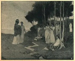 Wisdom Prints: Minerve Visitant Les Neuf Muses Sur Le Mont Helicon