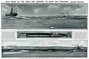 Torpedoes Prints: Mines and torpedoes by G. H. Davis