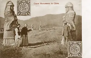 Nanking Prints: Ming Xiaoling Mausoleum, China - Soldier Statues