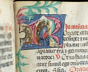 Infancy Gallery: Miniature depicting the Virgin Mary with infant Jesus. Missa