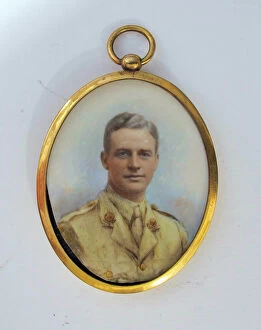 Images Dated 25th September 2012: Miniature portrait of an Officer of the East Yorkshire Reg