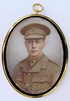 Images Dated 25th September 2012: Miniature portrait - Officer of the West Yorkshire Regiment