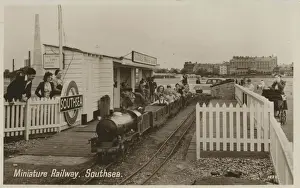 Portsmouth Prints: Miniature Railway, Southsea, Portsmouth, Hampshire, Britain. Date: 1950