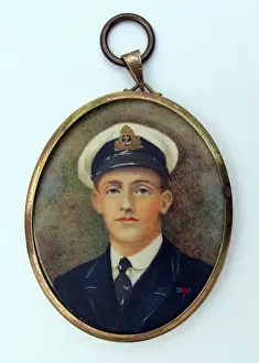 Miniature - Young Naval Officer wearing a DSO ribbon