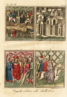 Images Dated 23rd January 2020: Miniatures from the Golden Bull, 1365