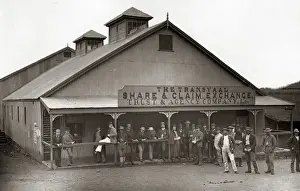 Barberton Prints: Mining - The Exchange, Barberton, South Africa, circa 1888