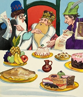 Images Dated 25th May 2007: Ministers interrupt the new gnome kings meal