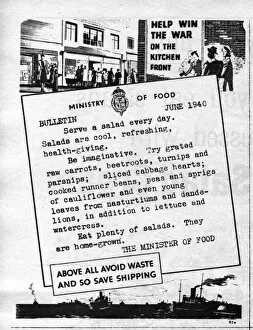 Images Dated 18th April 2011: Ministry of Food advertisement