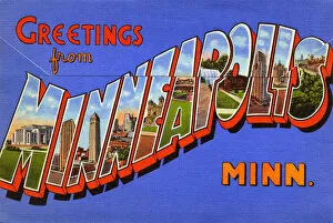 Images Dated 28th August 2018: Minneapolis, Minnesota, USA - large letter card