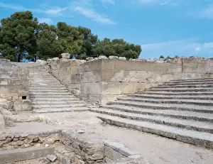 Minoan Prints: Minoan art. Palace of Phaistos. Bronze Age. View of the step